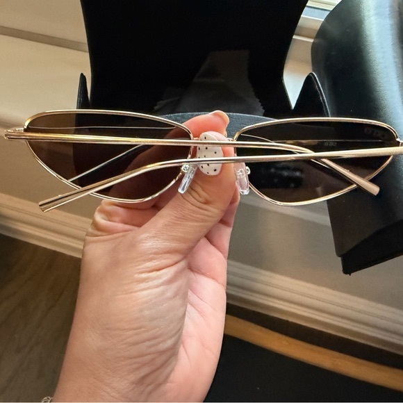 Aura Gold and Black Cat-Eye Sunglasses main image 5